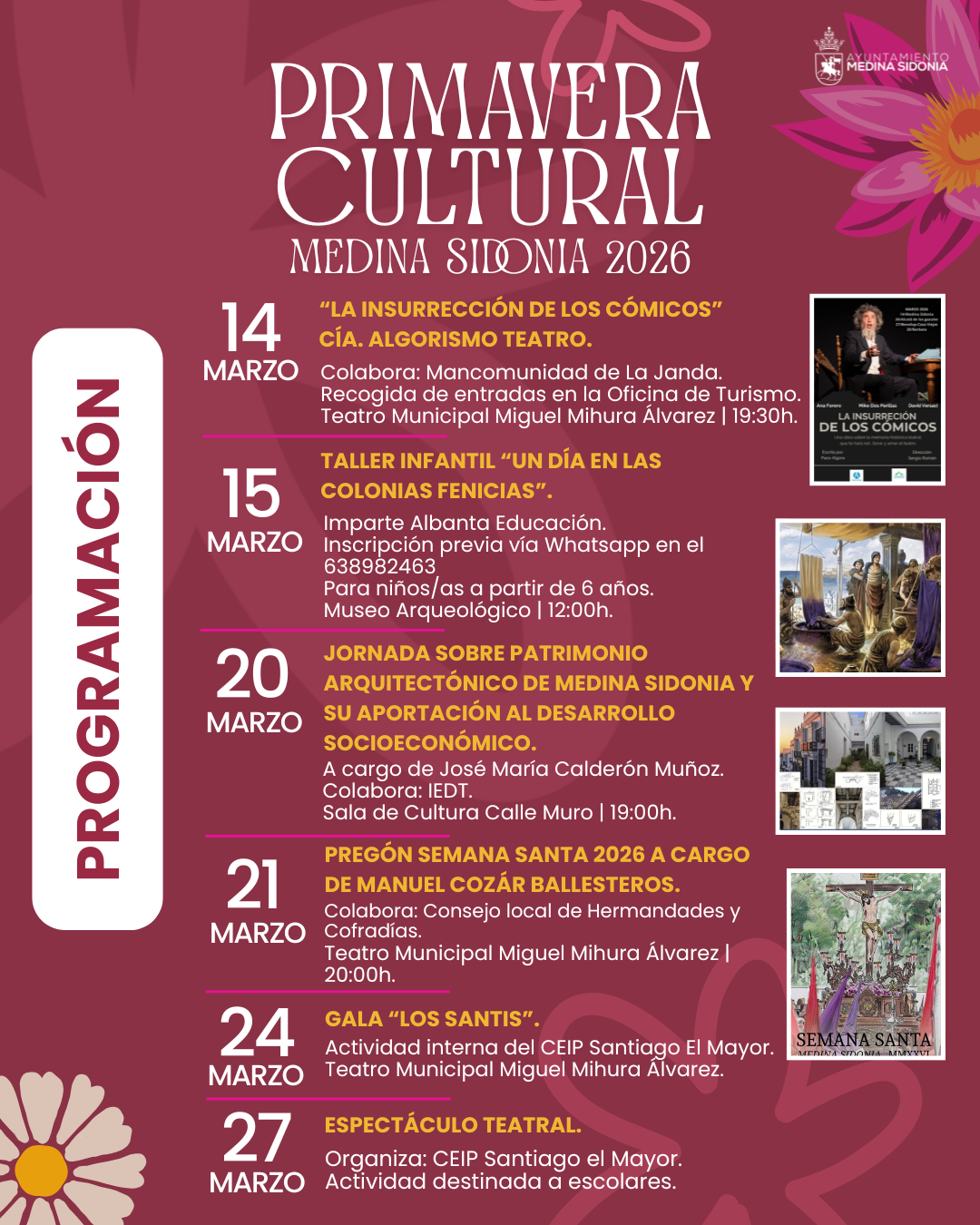 PROGRAMACIÓN CULTURAL PRIMAVERA